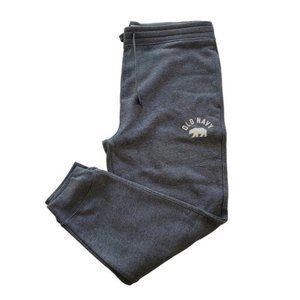 NEW Old‎ Navy Men's Cuffed Gray Sweats with Logo. Size Large , NWT